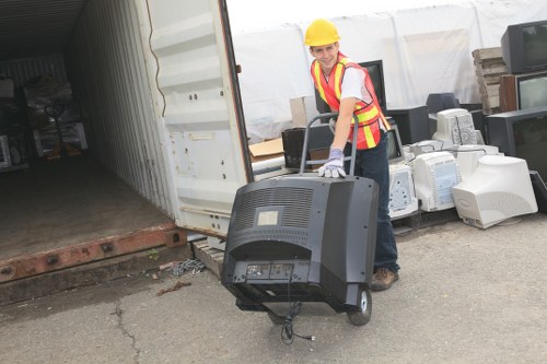 Inspection of business waste container for documentation
